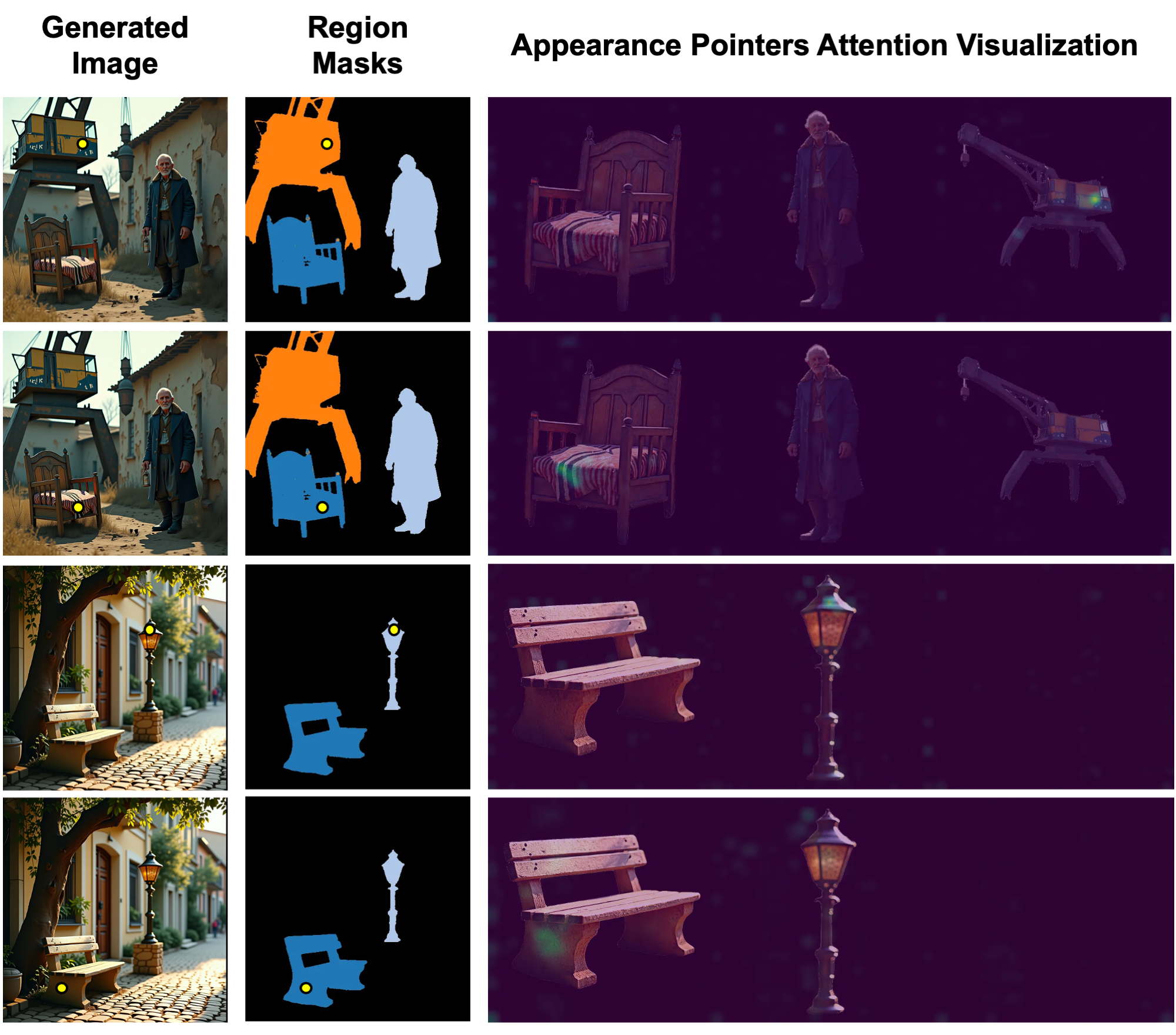 Attention maps for Appearance Pointers